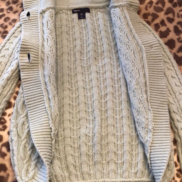 GapKids Button Cocoon Blue Sweater XS 4 5 - Picture 6 of 9